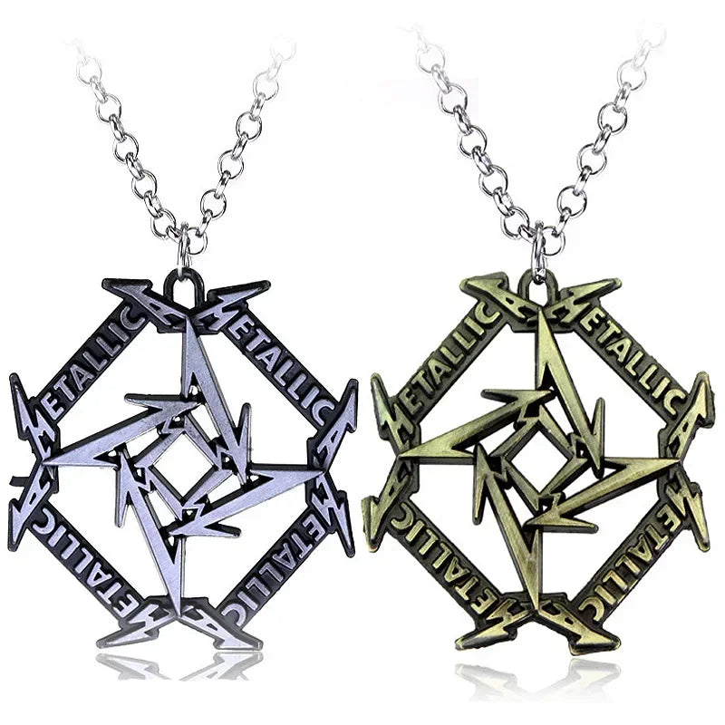 Retro Men's Necklace Trendy Classic Unisex Hip-hop Nightclubs Metal Music Movies Games Pendant Necklaces Punk Style Jewelry Gift