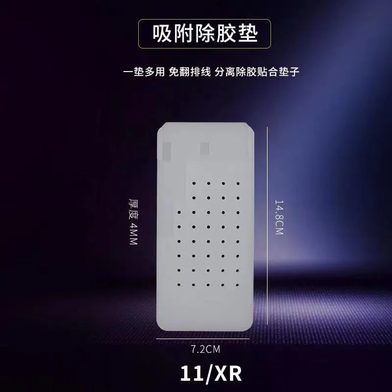 E-FIXIT Silicone Suction Rubber Mat Unbent Flex Cable OCA Glue Cleaning Pad For iPhone X XS Max XR 11 12 Mini 13 Pro 14 Plus