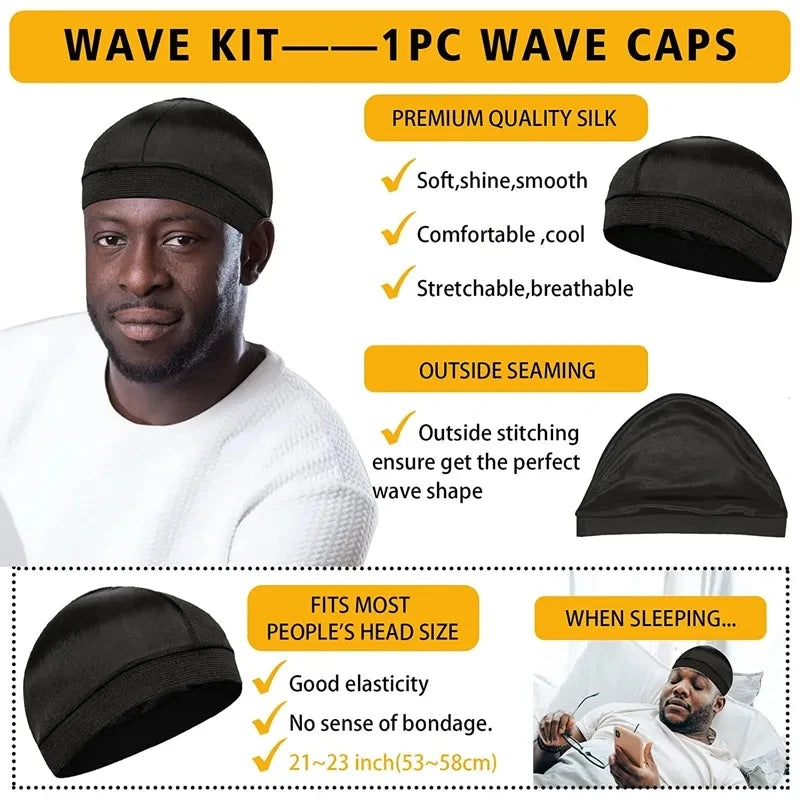 Curly Hair Cream Wave Kit for 360 Waves Hair Styling Pomade Oil Based Style Texture Wave Pomade Gel for Black Men African Braids