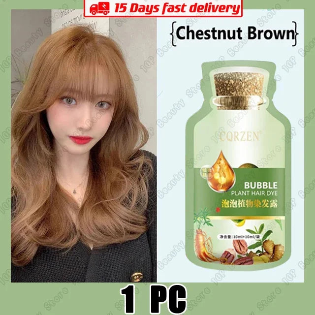 Natural Herbal Hair Dye Shampoo 5 Minutes