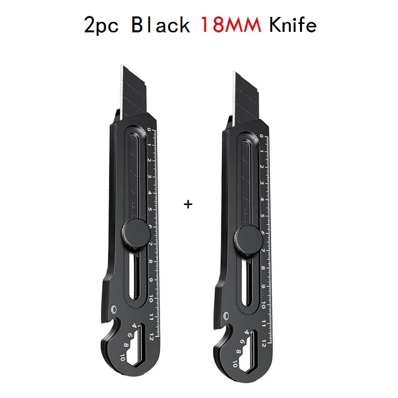Multifunctional Utility Knife 6 in 1 Stainless Steel нож канцелярия Stationery All Purpose Cutter Bottle Tin Opener Screw Ruler