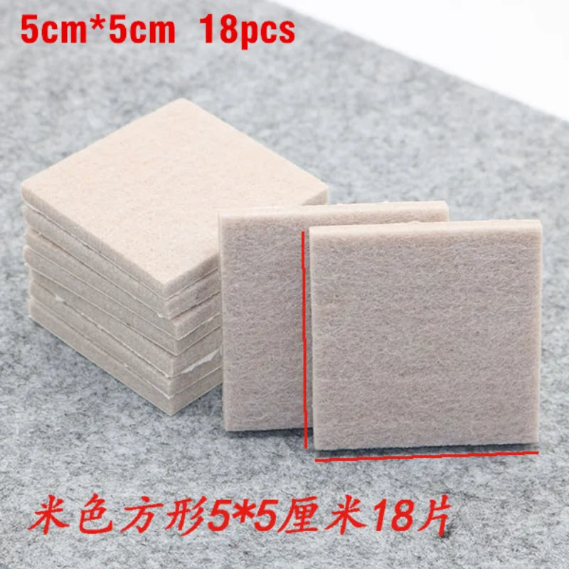 20mm Felt Chair Leg Pads 5mm Thick Floor Scratch Protector Mat Mute Non-slip Self Adhesive DIY Furniture Accessories