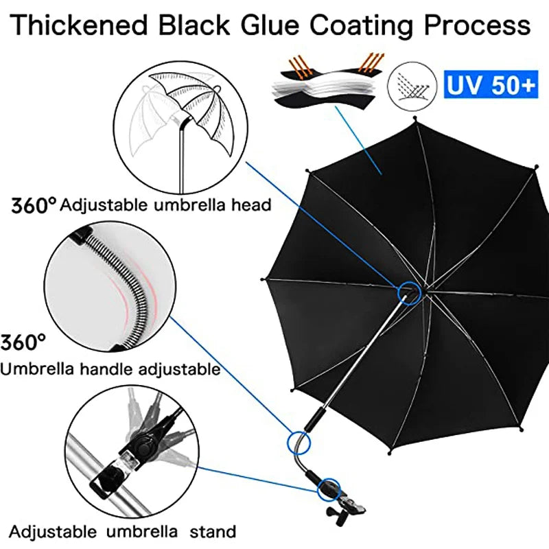 Universal Stroller Umbrella with UV Protection