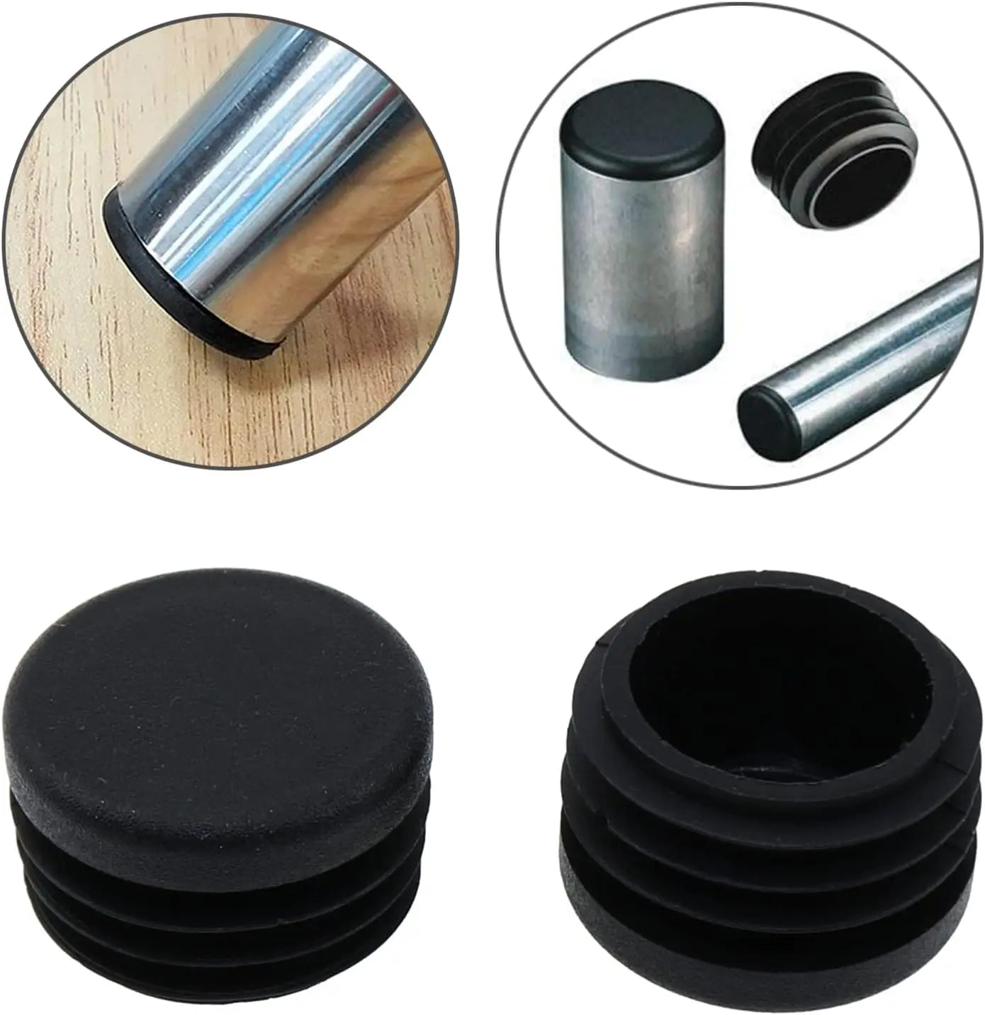 8pcs Round Plastic Pipe End Cap Inserts