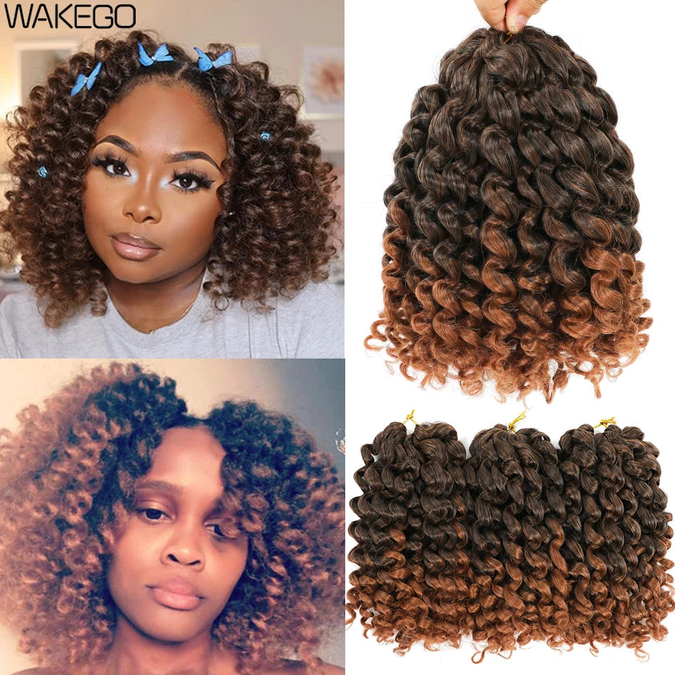 Jamaican Bounce Crochet Hair 8 Inches Curly