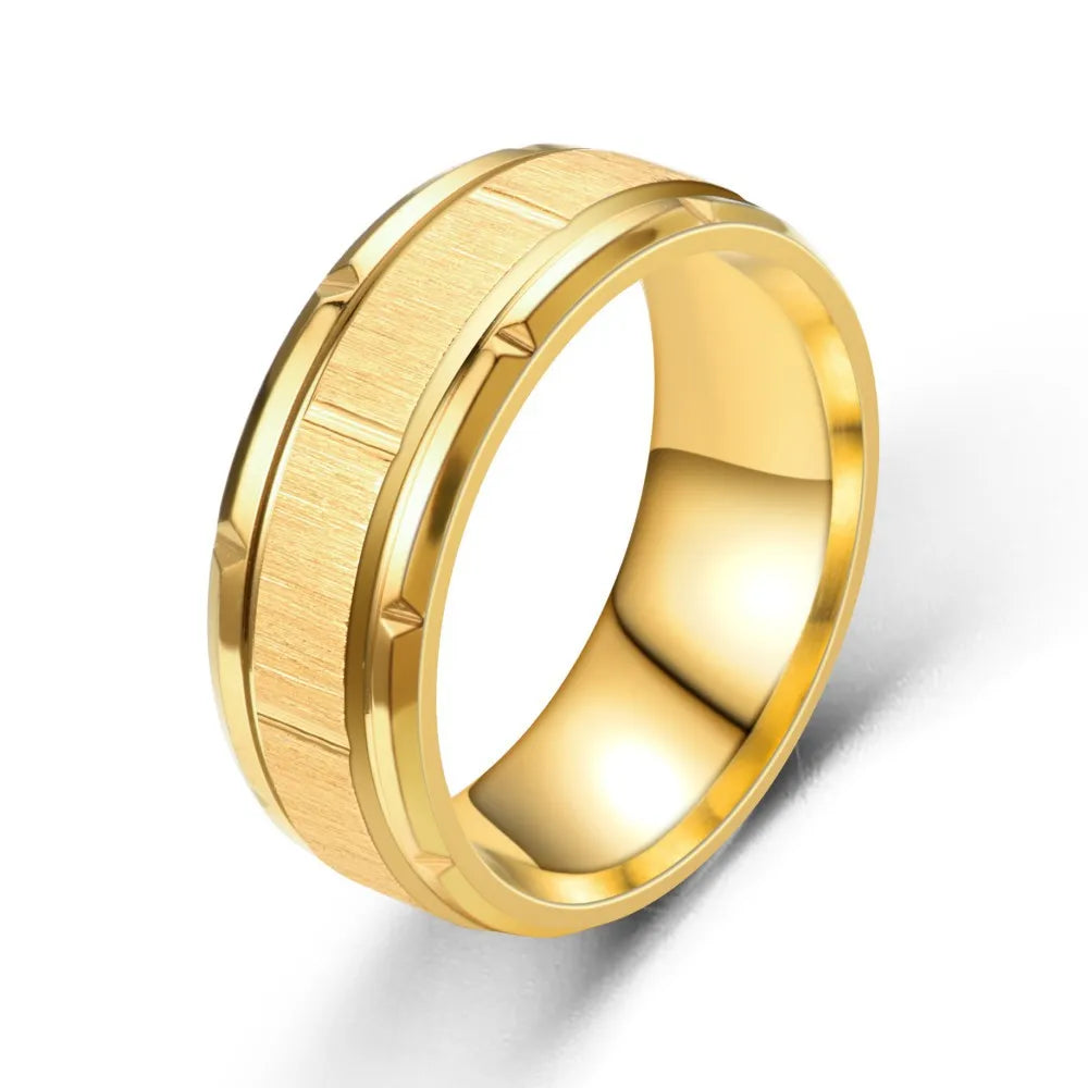 8mm Tungsten Wedding Band Ring Brushed
