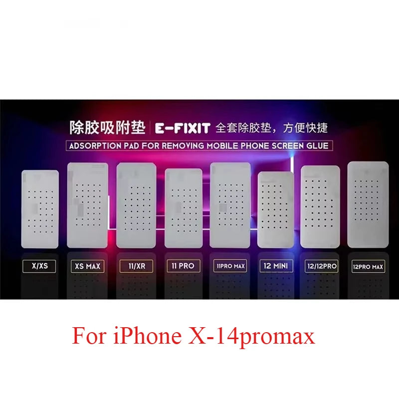 E-FIXIT Silicone Suction Rubber Mat Unbent Flex Cable OCA Glue Cleaning Pad For iPhone X XS Max XR 11 12 Mini 13 Pro 14 Plus