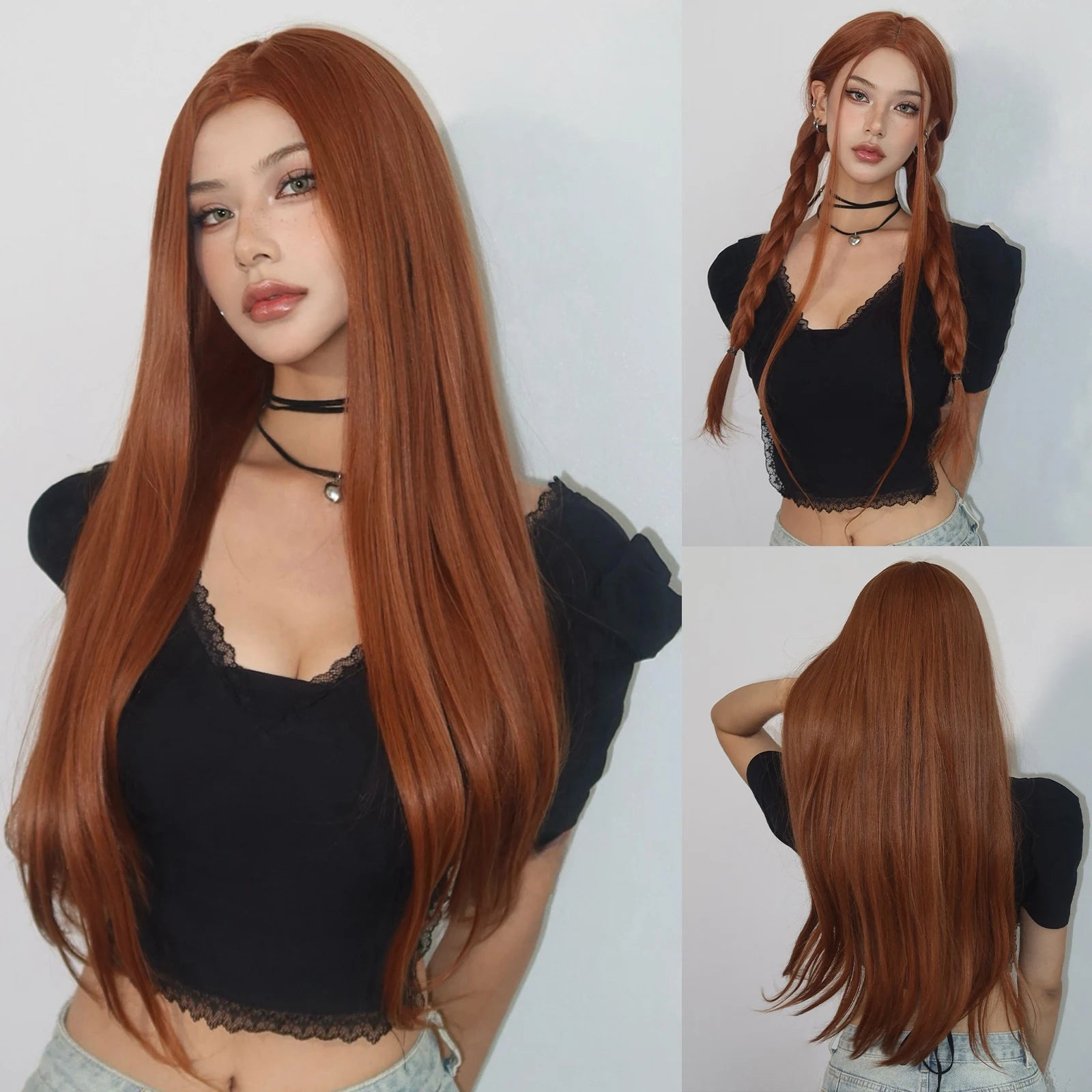 Light Blonde Straight Synthetic Wig - Long