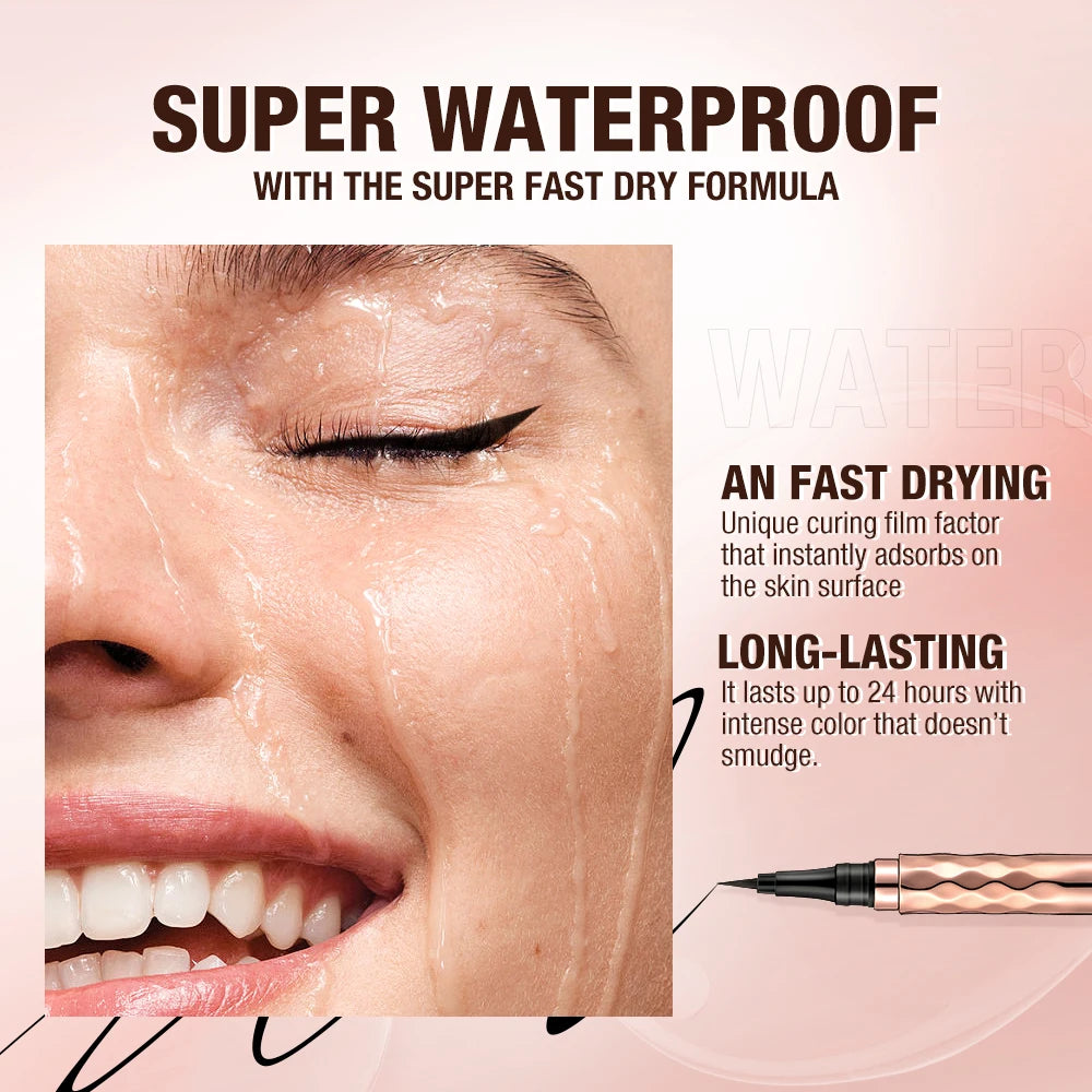 Liquid Eyeliner Waterproof Ultra Fine Black