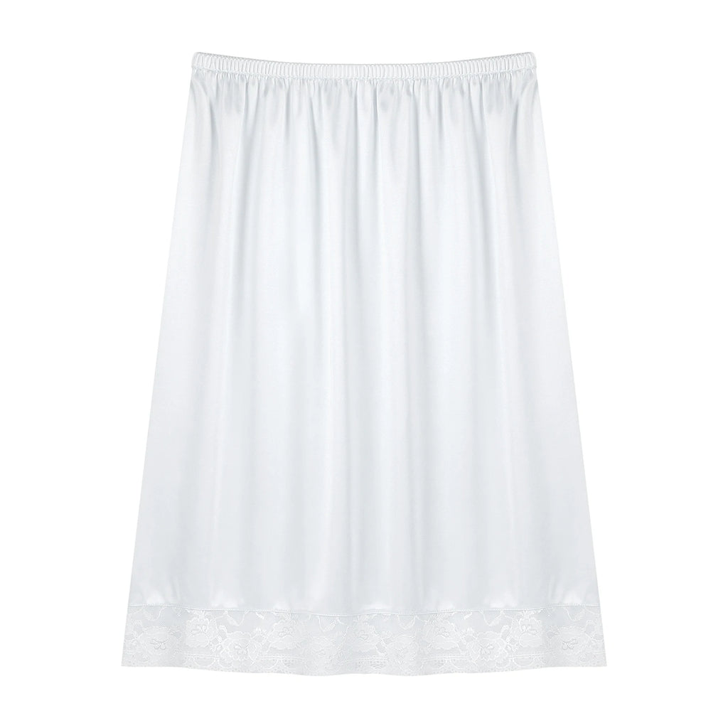 Women Girl Summer Underwear Accessories Long Lining Skirt Half Length Slips Underskirt Bottoms Petticoat Under Dress