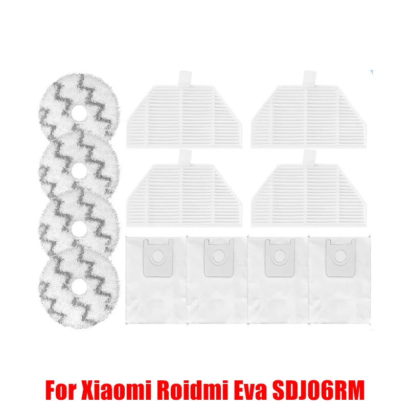For XiaoMi RoidMi EVA Self-Cleaning Emptying Robot Vacuum SDJ06RM Spare Parts Hepa Filter Side Main Brush Mop Cloths Accessories