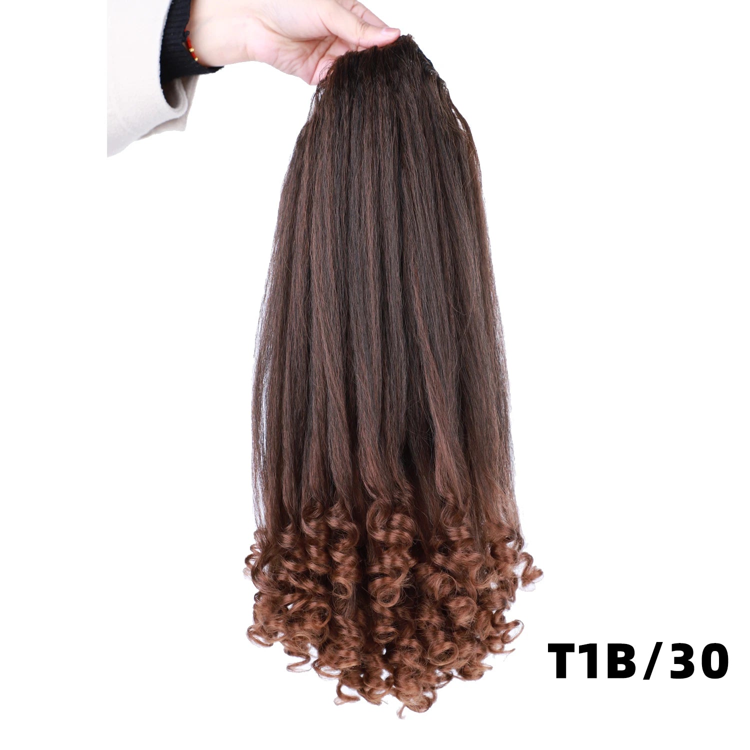 Lydia Tail Dancing Loose Curly Synthetic 20" Kinky Straight Hairpieces Two Plastic Comb Drawstring Ponytail Hair Extension Black