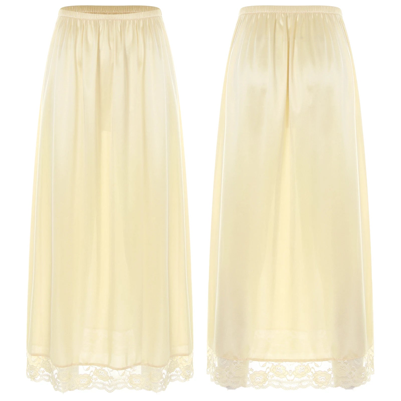 Women Girl Summer Underwear Accessories Long Lining Skirt Half Length Slips Underskirt Bottoms Petticoat Under Dress