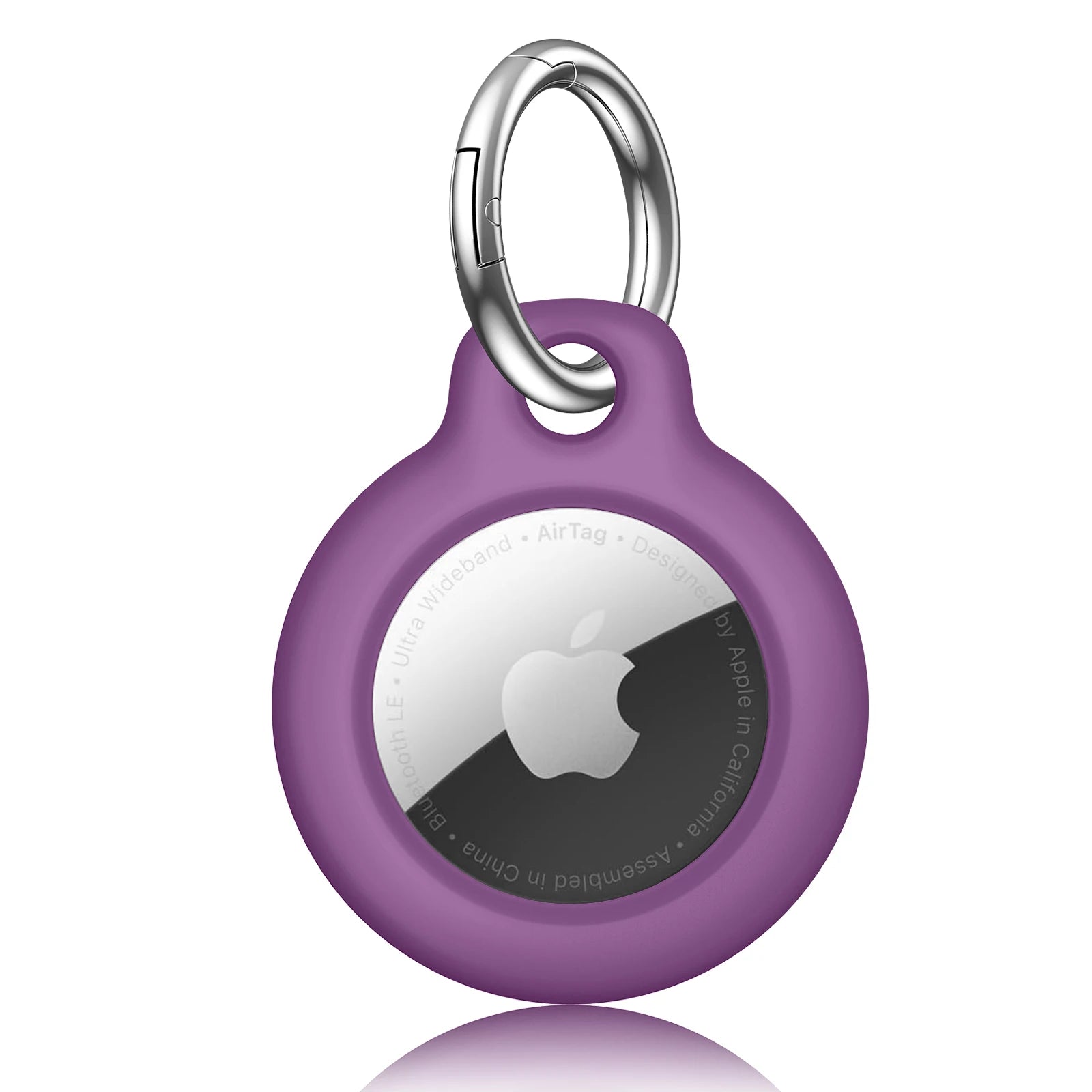 Case for Apple Air tag Holder with Keychain Protective Shell Tracker Accessories Hard PC AntiDrop Airtags Key Chain Air tag Case