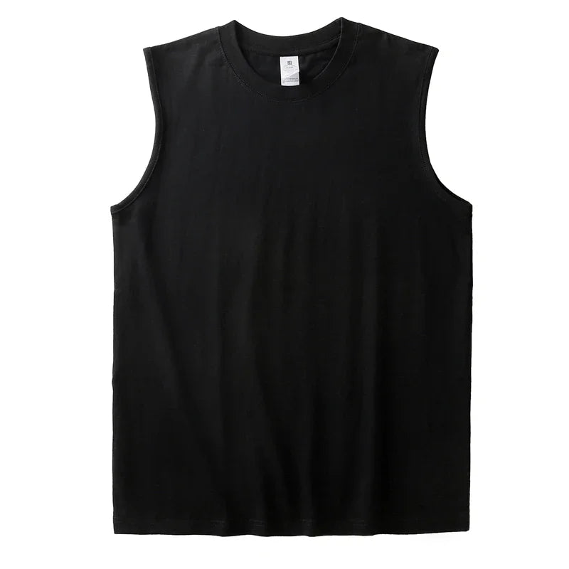 Cotton Vest Men's Tank Top 2pcs White