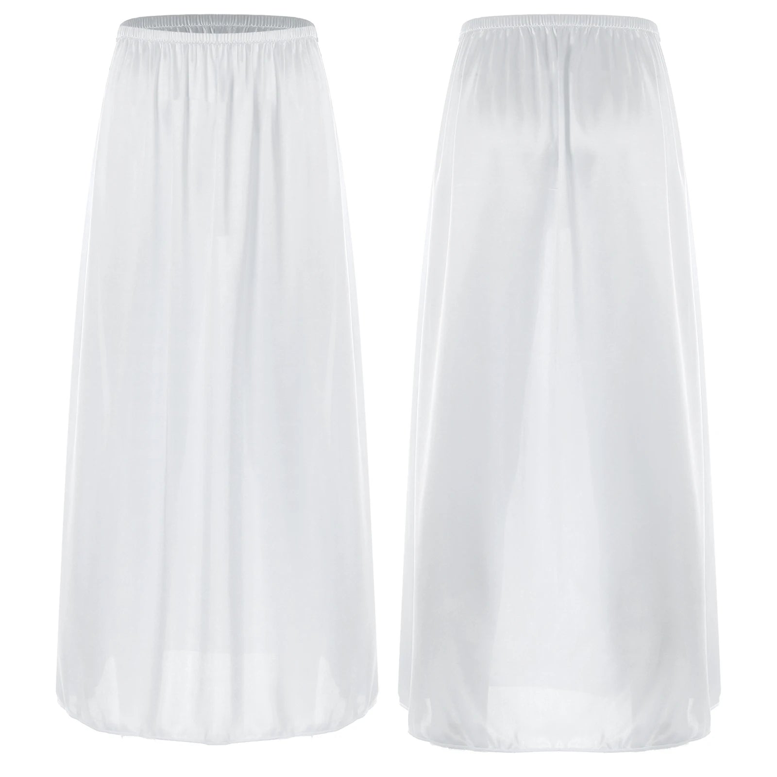 Women Girl Summer Underwear Accessories Long Lining Skirt Half Length Slips Underskirt Bottoms Petticoat Under Dress