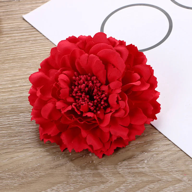Spring Summer Simulated Peony Flowers Hair Claw Clip Headdress Women Girls Korean Sweet Colored Floral Hairpin Hair Accessories