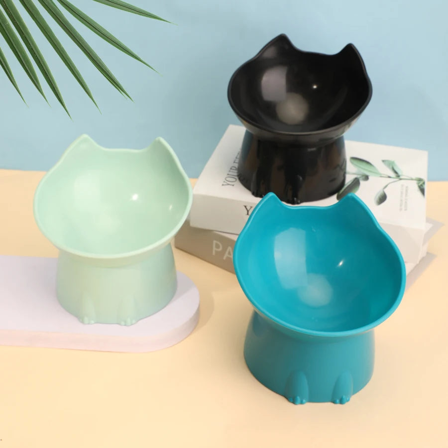 Elevated Cat Bowl Anti-Tip Raised Feeding Dish