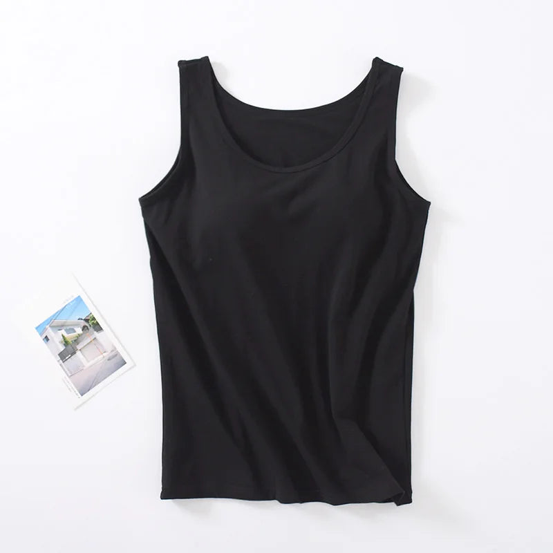 Cotton Sleep Shirt Chest Pad Pajama Top