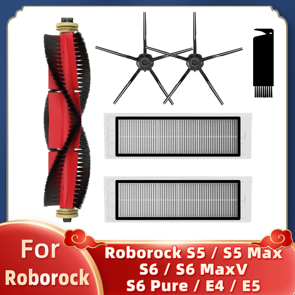 For Xiaomi Mi Robot Vacuum Cleaner 1 / 1S SDJQR01RR SDJQR02RR SDJQR03RR Roborock E2 E3 E4 E5 S4 S4 Max S5 Main Side Brush Filter