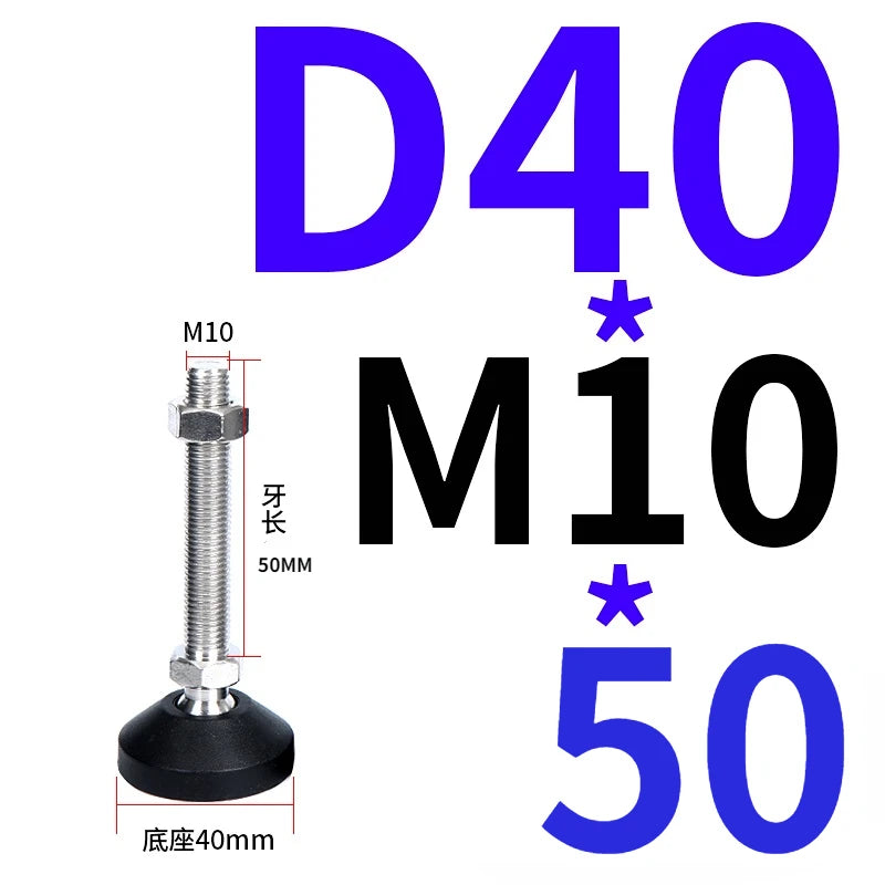 4pcs Adjustable Lathe Leg Thread Type Adjustable Levelling Feet Swivel Base Articulating Leveling legs Furniture Glide Pad