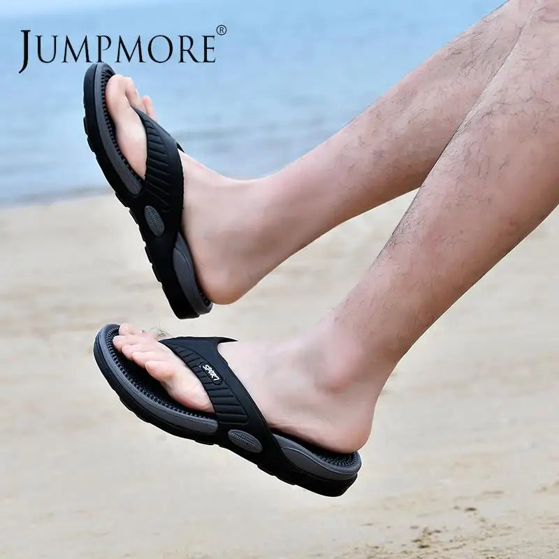 Jumpmore Men EVA Flip-flops Summer Men's Massage Slippers Beach Sandals Casual Shoes Size 40-45