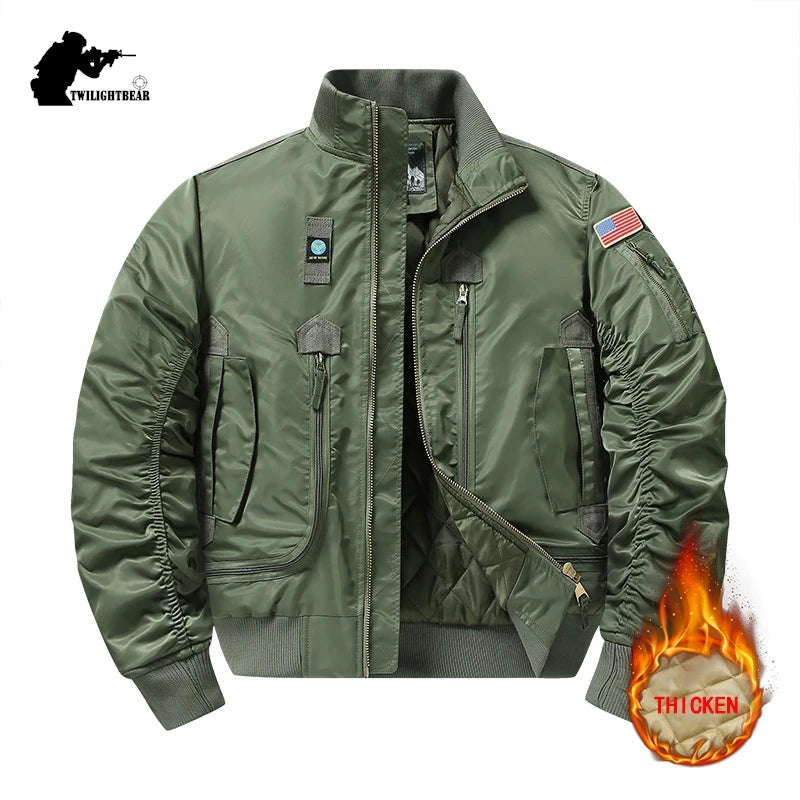 Winter MA1 Bomber Jacket Oversized Padded