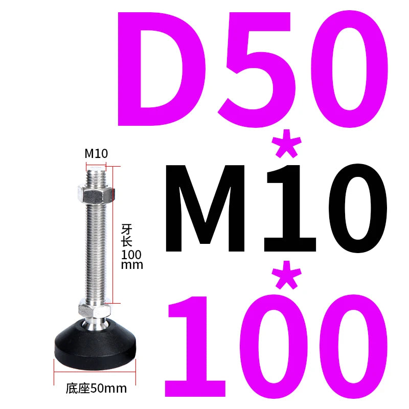4pcs Adjustable Lathe Leg Thread Type Adjustable Levelling Feet Swivel Base Articulating Leveling legs Furniture Glide Pad