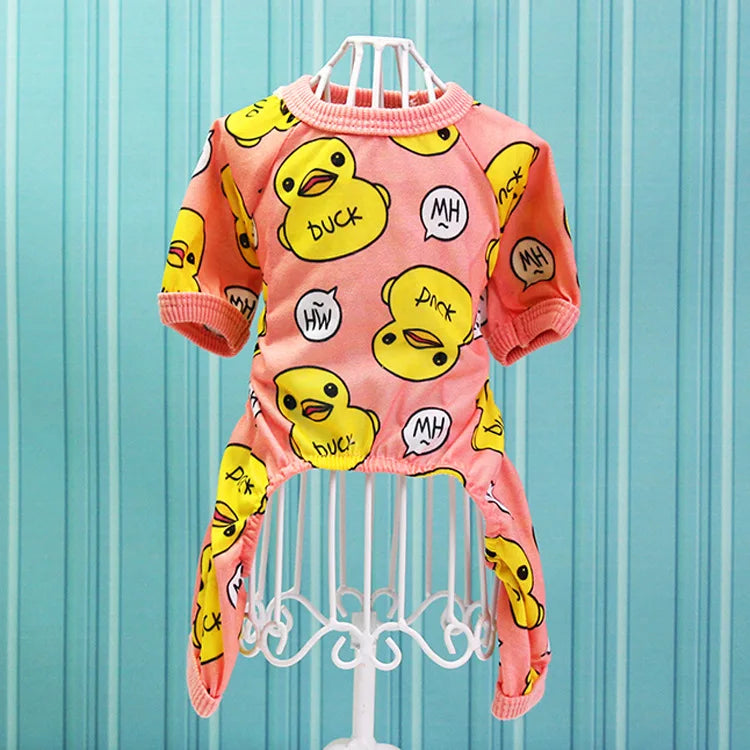 Cute Dog Clothes Soft Puppy Pajamas Outfits Pet Clothing for Small Dogs tshirts Spring Summer Yorkies Chihuahua Clothes 12c30