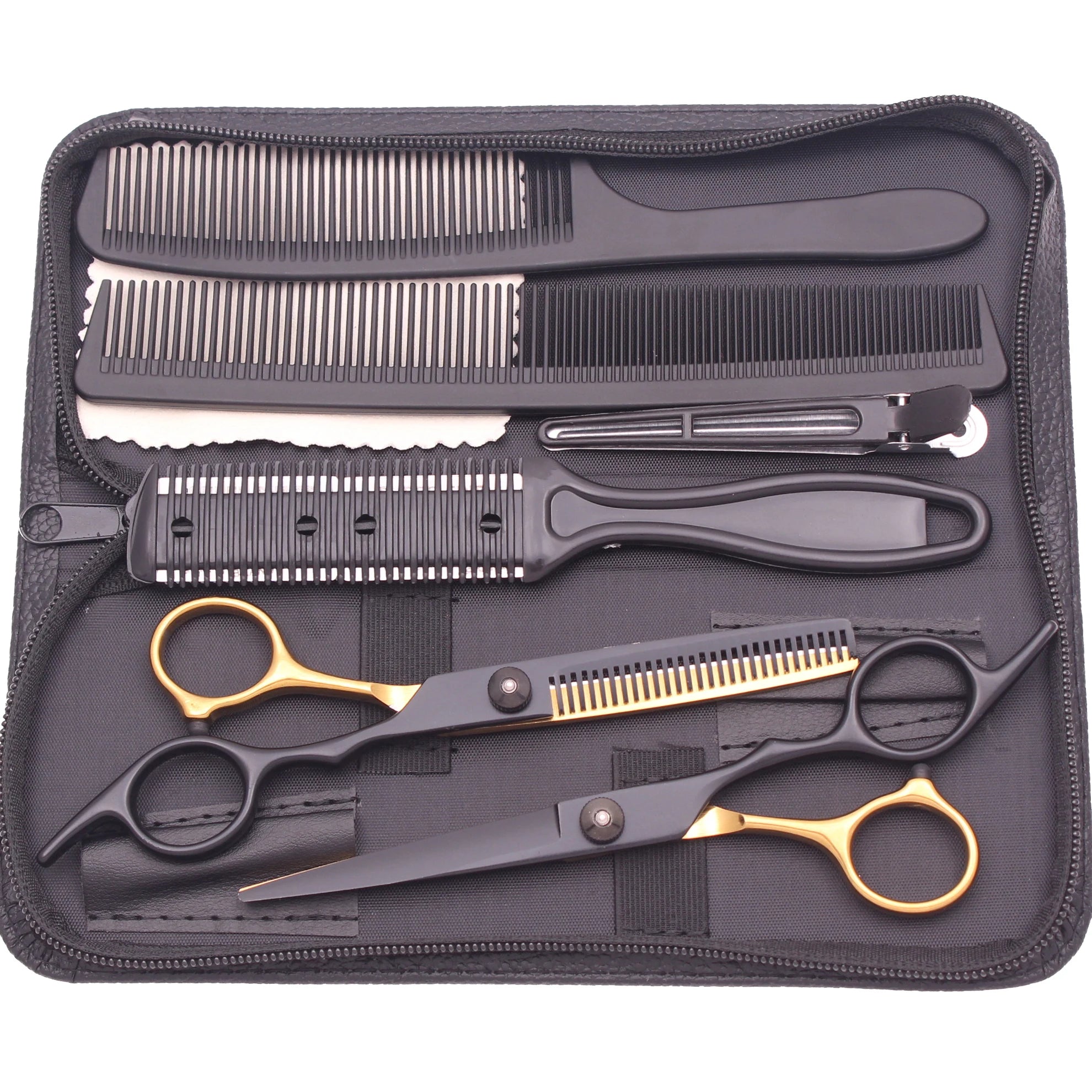 6.0'' Hair Scissors Professional Cutting Shears Thinning Hairdressing Haircut Comb Razors Sets Salon Barber & Home Dropshipping