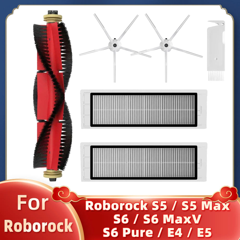 For Xiaomi Mi Robot Vacuum Cleaner 1 / 1S SDJQR01RR SDJQR02RR SDJQR03RR Roborock E2 E3 E4 E5 S4 S4 Max S5 Main Side Brush Filter