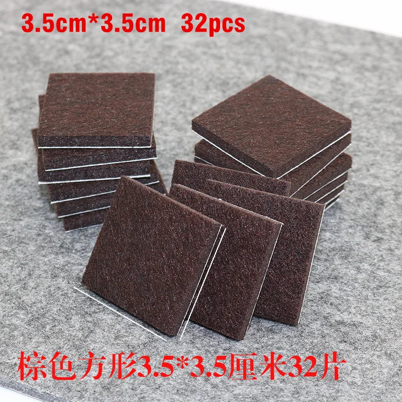 20mm Felt Chair Leg Pads 5mm Thick Floor Scratch Protector Mat Mute Non-slip Self Adhesive DIY Furniture Accessories
