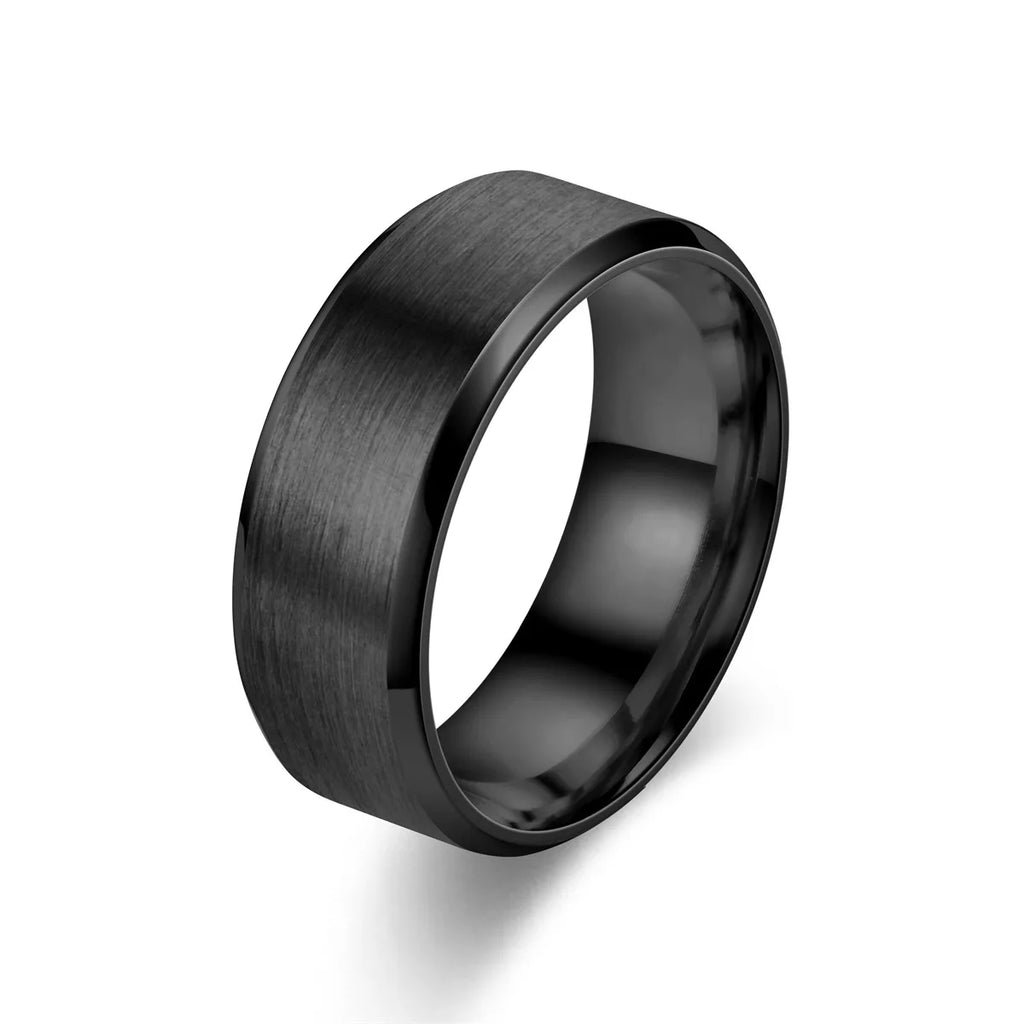 8mm Tungsten Wedding Band Ring Brushed