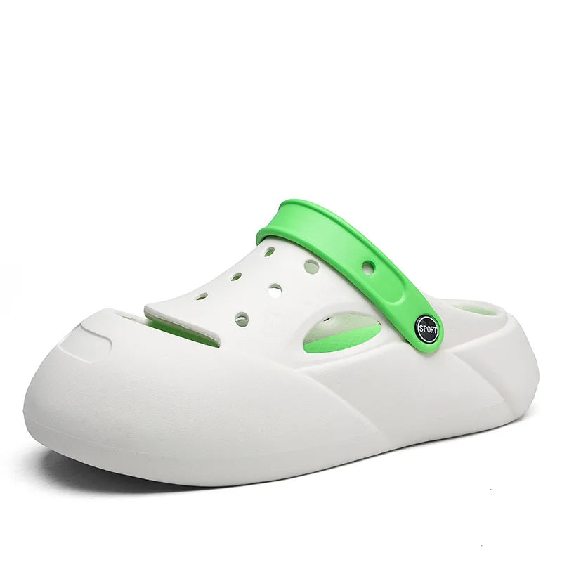 Shoes with a sense of shit in summer 2024 new fashion home soft-soled non-slip wearing thick-soled beach sandals and slippers