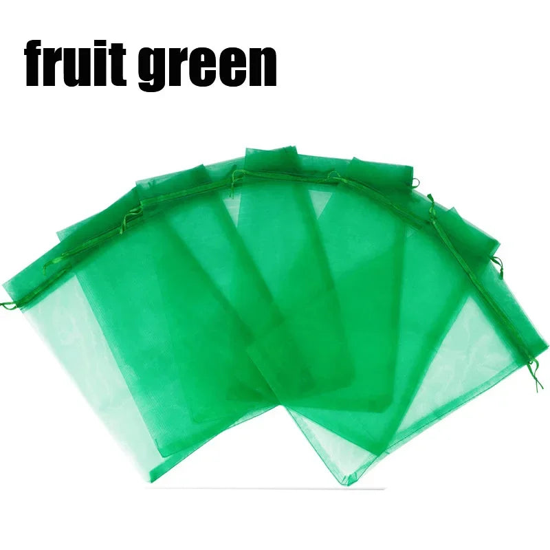 50/100PCS Grapes Protection Bags Garden Mesh Bags Agricultural Orchard Pest Control Anti-Bird Netting Fruit Vegetable Bags