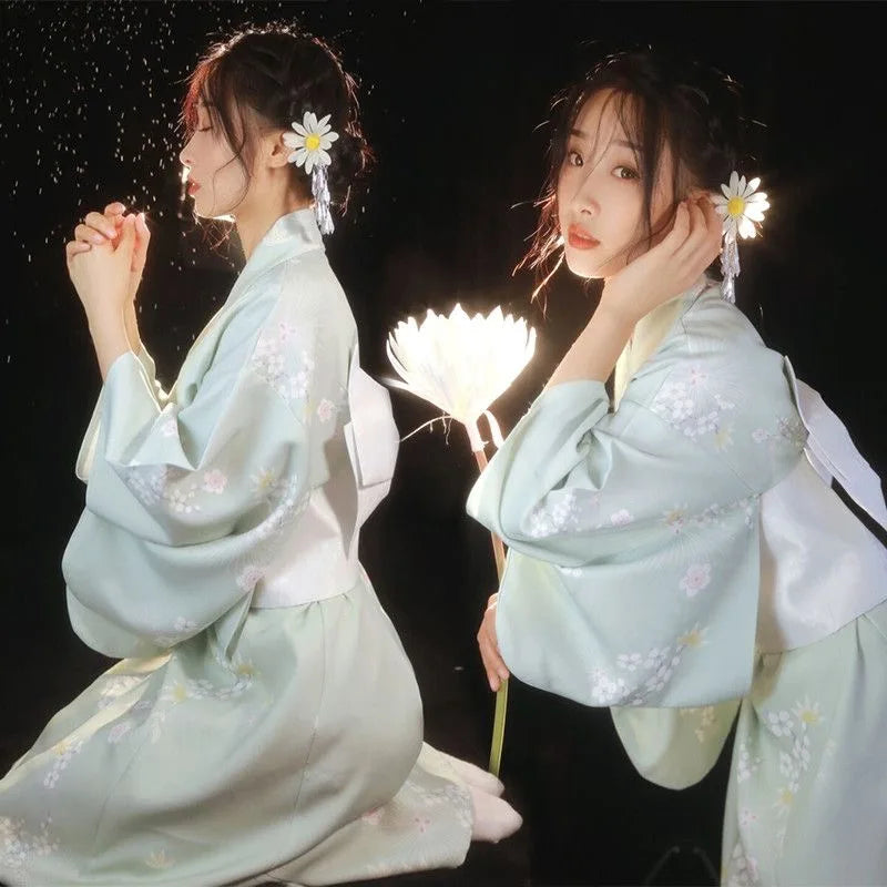 Kimono Women Japanese Traditional Yukata Haori Kimonos Cosplay Blouse Gown Female Summer Fashion Photography Clothes Party Dress