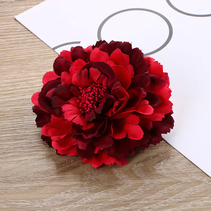 Spring Summer Simulated Peony Flowers Hair Claw Clip Headdress Women Girls Korean Sweet Colored Floral Hairpin Hair Accessories