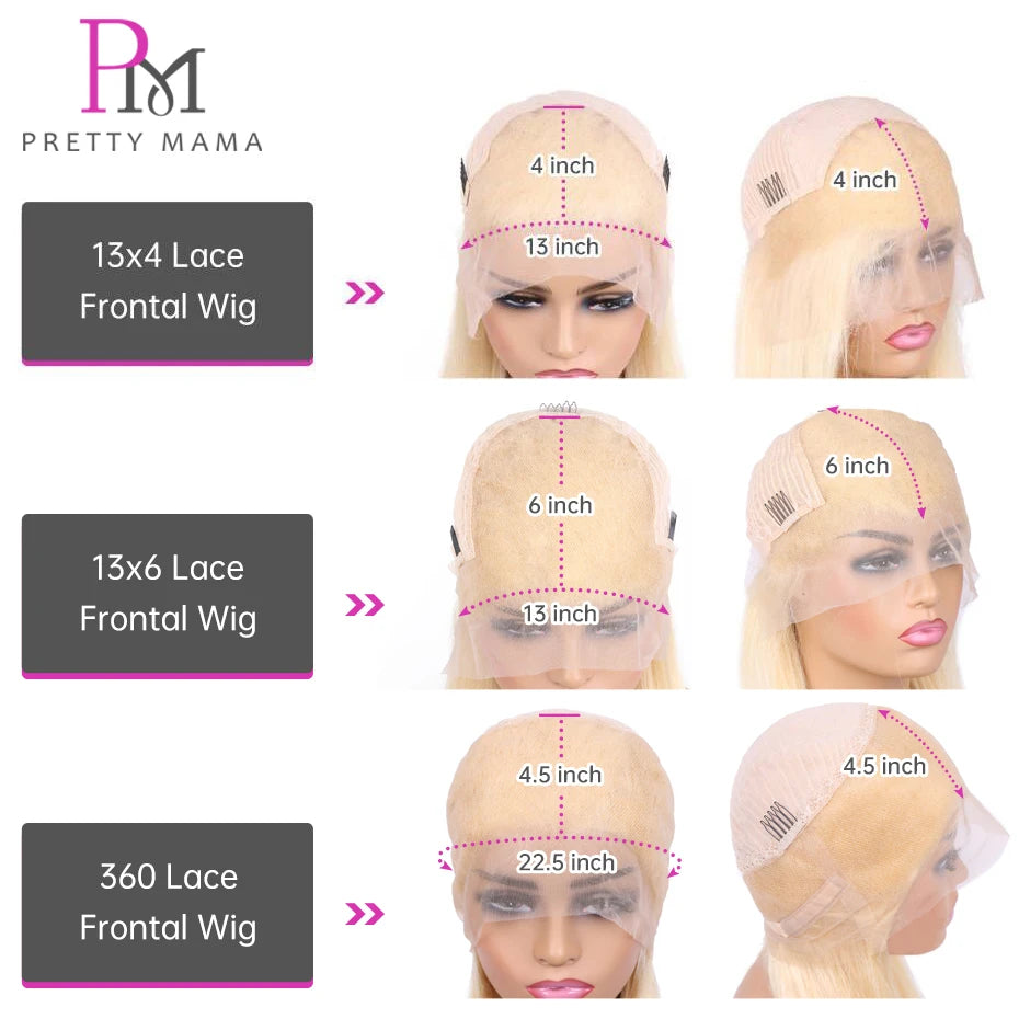 200 Density 360 Lace Front Wig Human Hair Brazilian Straight 613 Honey Blonde Wig Human Hair 13x6 13x4 Lace Frontal Wigs 38 Inch