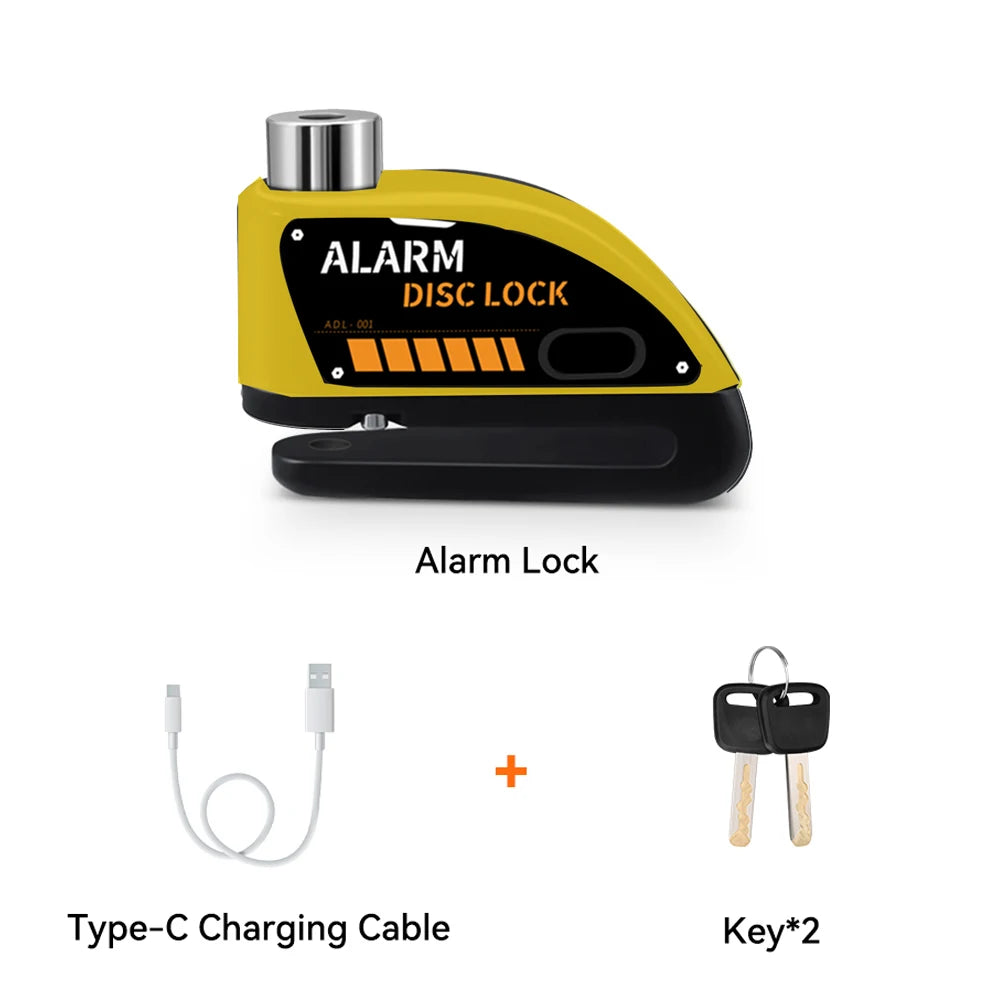 Extractme Motorcycle Alarm Disc Brake Lock 120dB Bicycle Wheel Disk Padlock Security Anti-Theft Lock Scooter Alarma Motocicleta