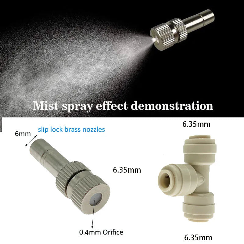 Low Pressure Misting System Terrace Mister Water Foggers Nebulizer Sprayer Patio Mister Line  6-20M