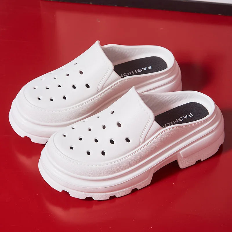 Kidmi Women Platform Slippers Summer Holes Clogs Sandals Fashion Thick Sole Sandals Outdoor Beach Slides Soft Cloud Garden Shoes