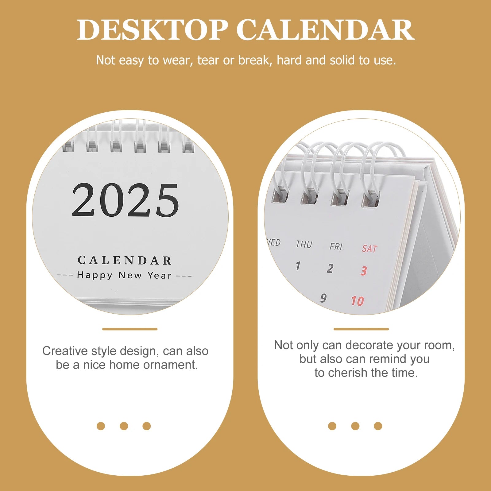 2025 Desktop Calendar Simple Notepad Daily Use Standing Calendar Household Calendar Decorative Monthly Calendar Home Supply