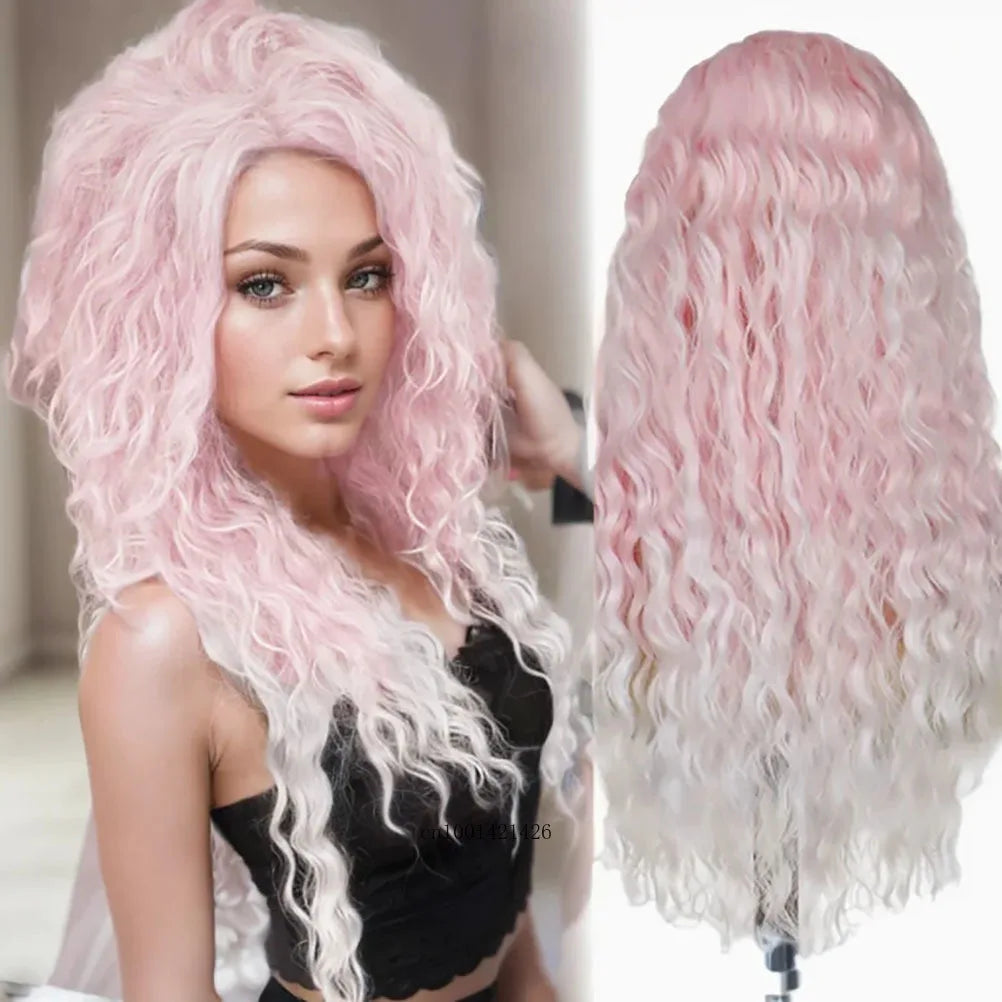 Ash Blonde Curly Wig 26" - Synthetic