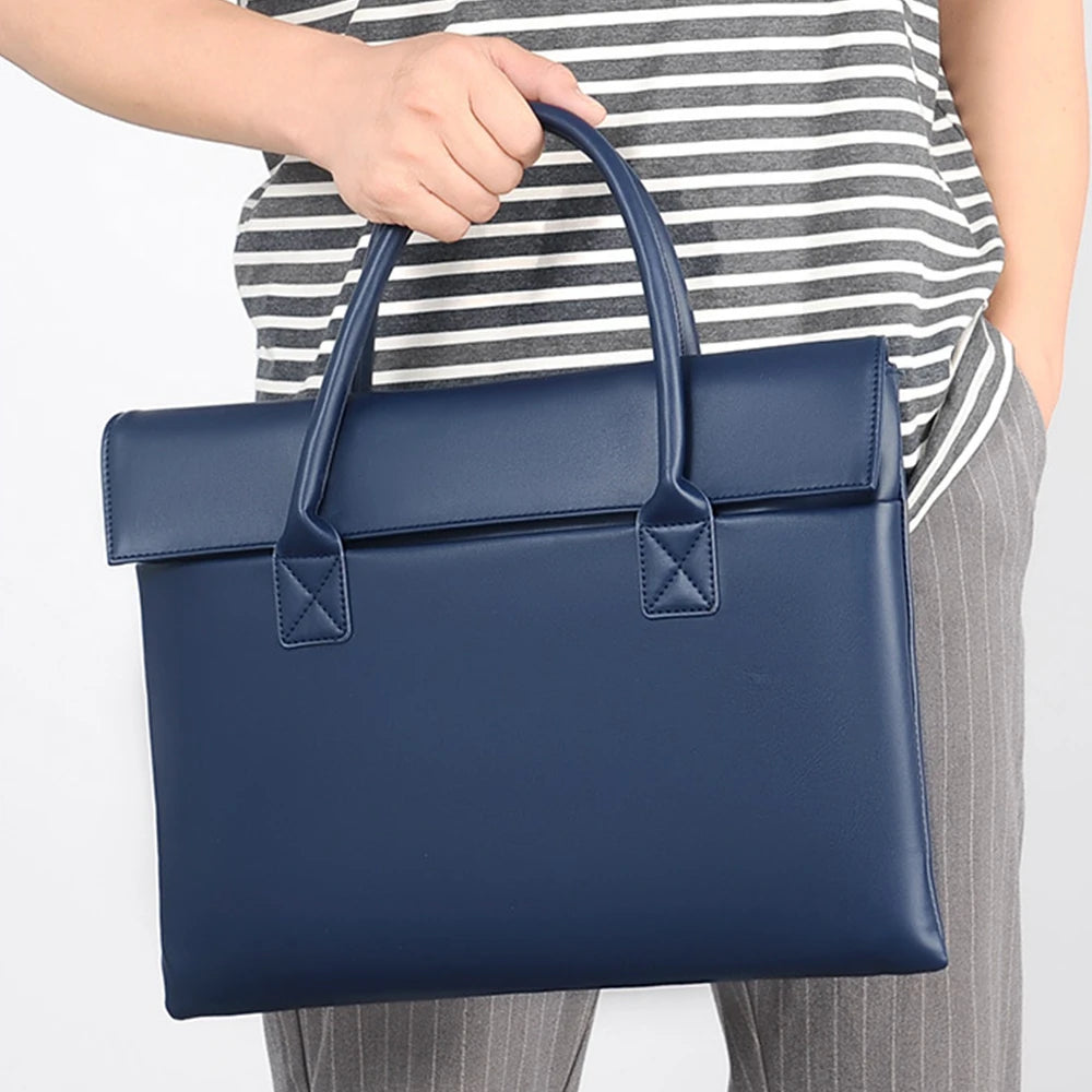Custom Initials Laptop Bag – PU Leather Briefcase
