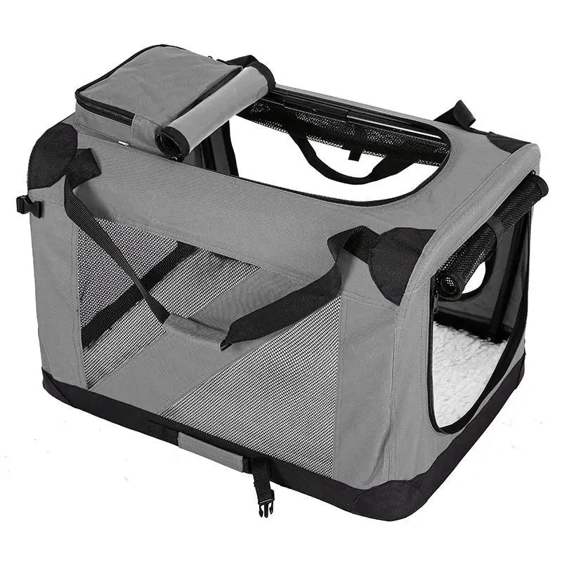 Dog Cage Car Kennel Outing Carrying Bag Pet Luggage Car Travel Cage Cat and Dog Cage Folding Medium and Large Dogs