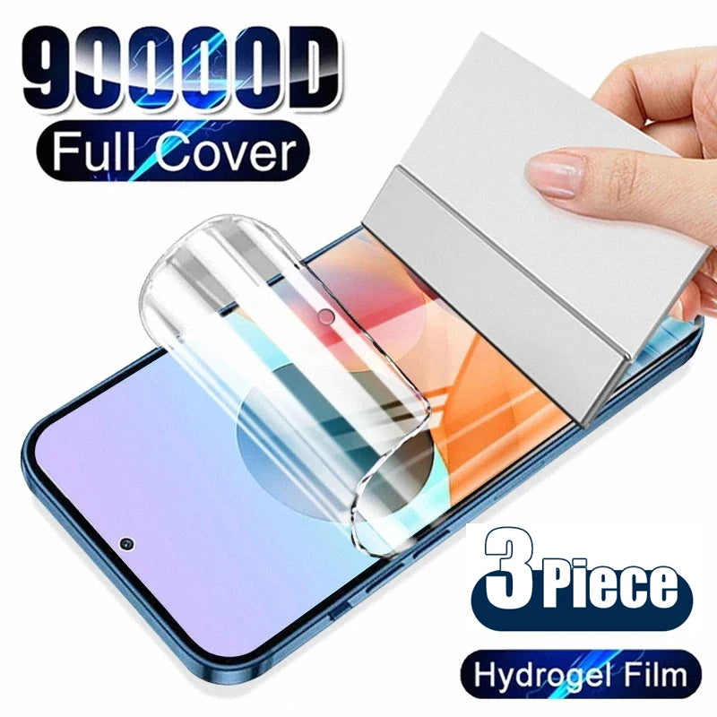 3Pcs Hydrogel Film For Samsung A55 5G A56 A16 A35 A15 A25 Screen Protector For Samsung A54 A34 A53 A17 A52S Full Cover Soft Film