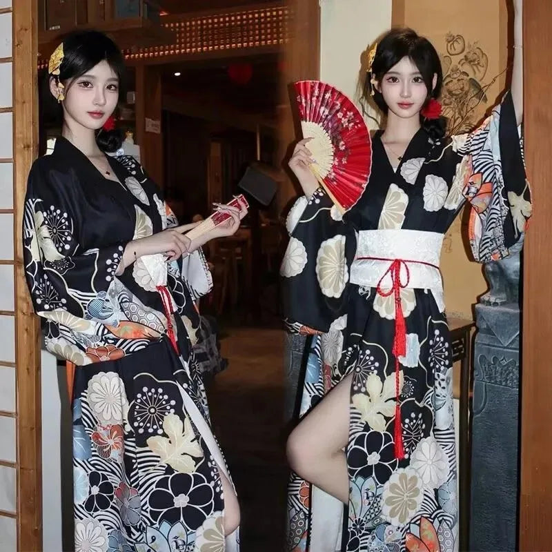 Kimono Women Japanese Traditional Yukata Haori Kimonos Cosplay Blouse Gown Female Summer Fashion Photography Clothes Party Dress