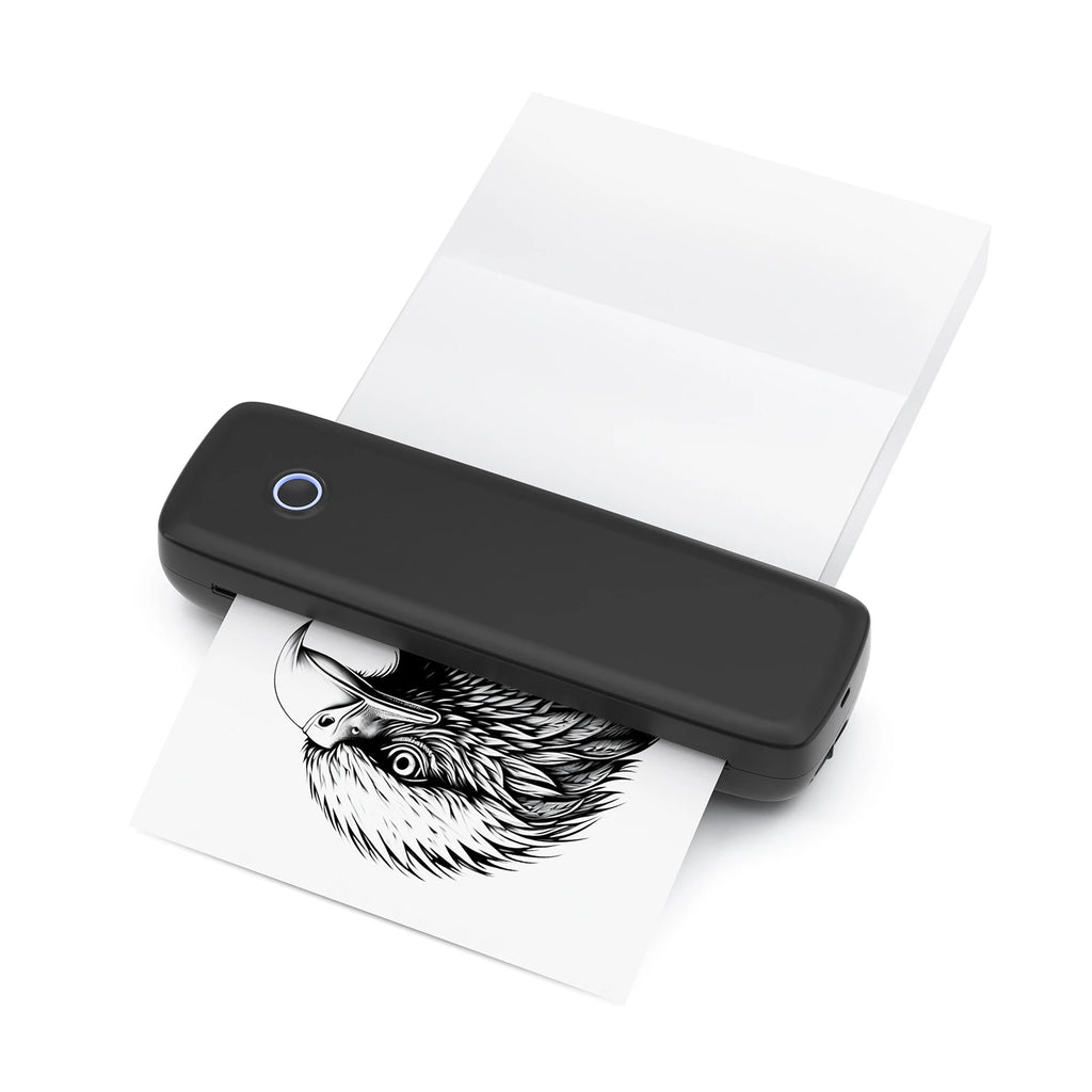 A4 Thermal Transfer Printer USB Wireless&amp Portable Printers with Mobile Computer 2in/3in/4in/8in/8.5in for Office School