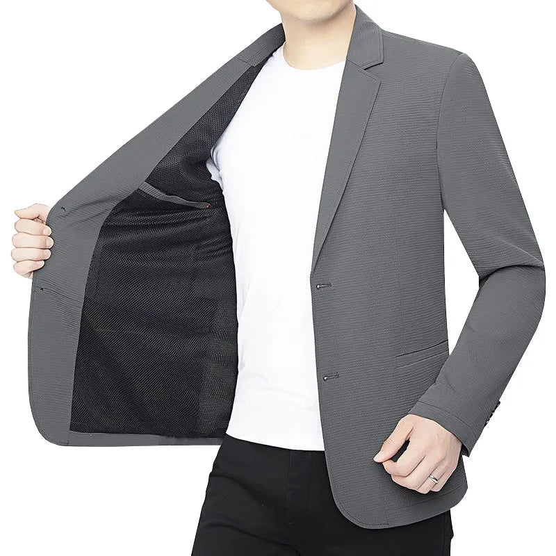 New Summer Man Breathable Quick Drying Blazers Jackets Suits Coats Formal Wear Business Casual Blazers Jackets Men's Clothing 4X