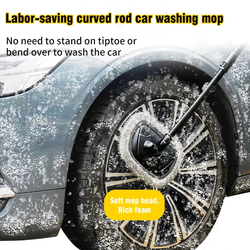 Car Wash Mop Telescoping Long Handle Brush